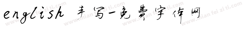 english 手写字体转换